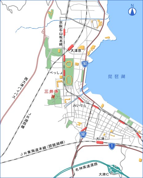 三井寺周辺図